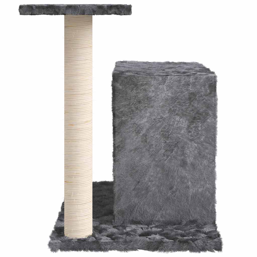 Sötétszürke macskabútor szizál kaparófával 51 cm - Image 5