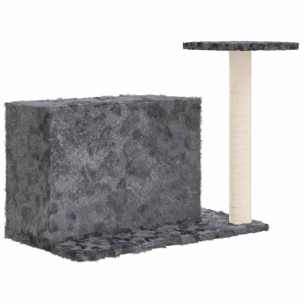 Sötétszürke macskabútor szizál kaparófával 51 cm - Image 4