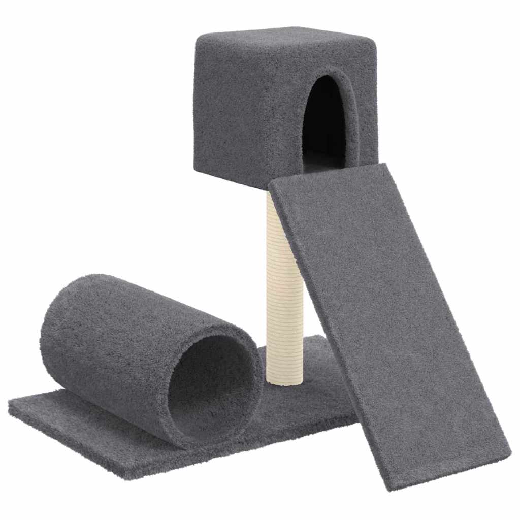 Sötétszürke macskabútor szizál kaparófával 59 cm - Image 2