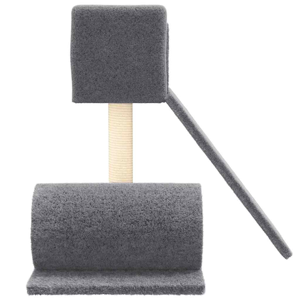 Sötétszürke macskabútor szizál kaparófával 59 cm - Image 5