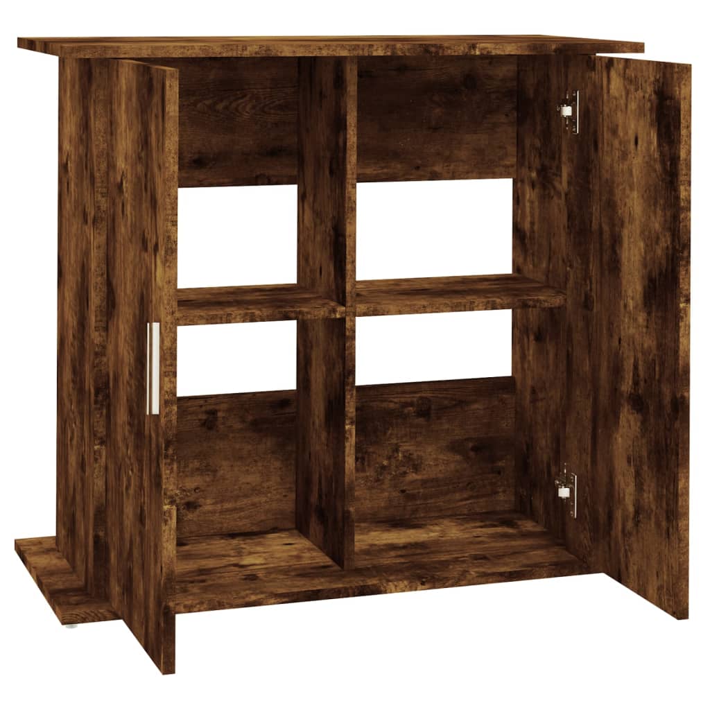 Sonoma tölgyszínű szerelt fa akváriumtartó állvány 81x36x73 cm - Image 4