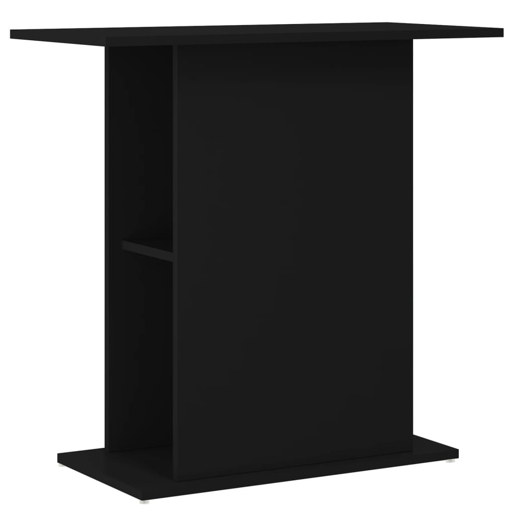 Fekete szerelt fa akváriumi állvány 75x36x72,5 cm - Image 2