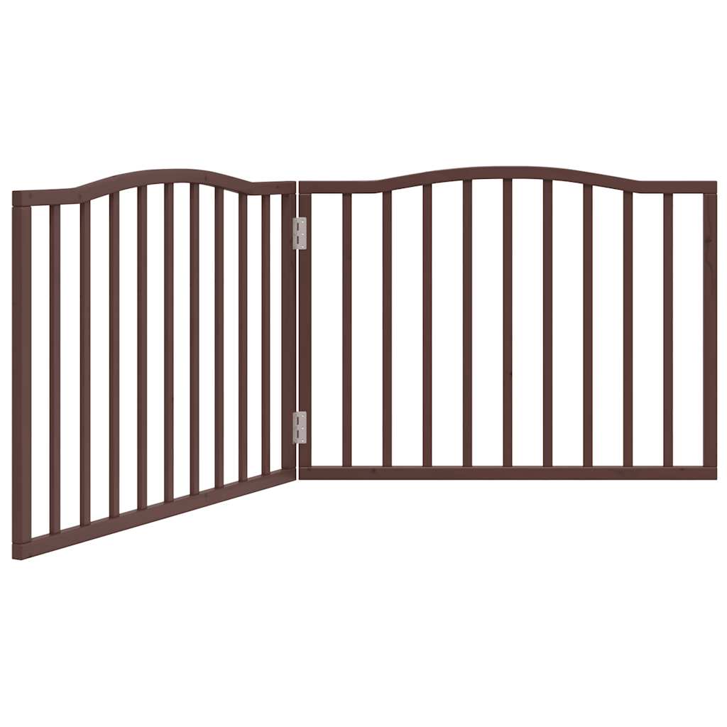 Barna nyárfa 2 paneles összecsukható kutyakapu 160 cm - Image 2