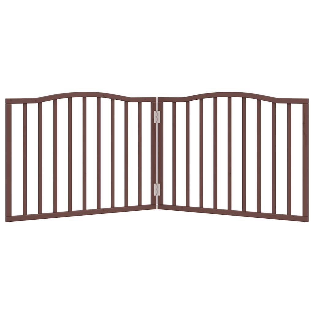 Barna nyárfa 2 paneles összecsukható kutyakapu 160 cm - Image 4