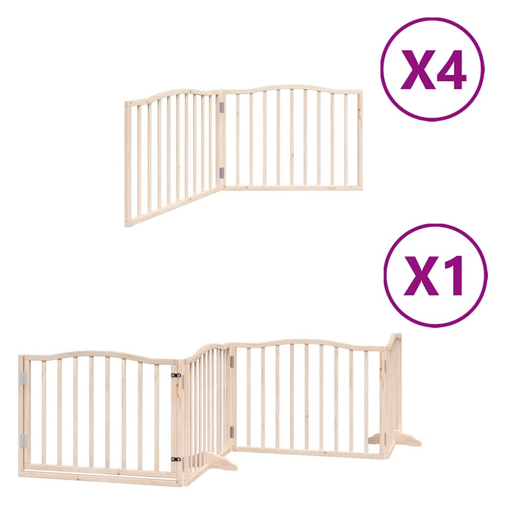 Nyárfa 12 paneles összecsukható kutyakapu ajtóval 960 cm - Image 2