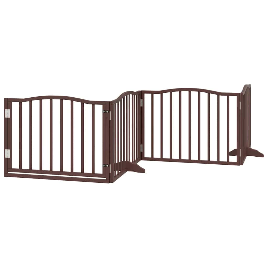 Barna nyárfa 12 paneles összecsukható kutyakapu ajtóval 960 cm - Image 4
