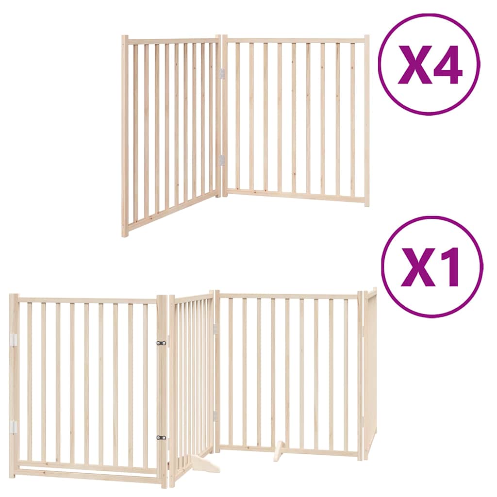 Nyárfa 12 paneles összecsukható kutyakapu ajtóval 960 cm - Image 2