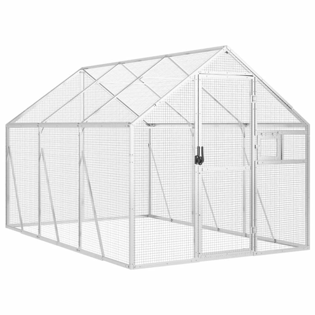 Ezüstszínű alumínium madárház 1,79 x 3 x 1,85 m - Image 2