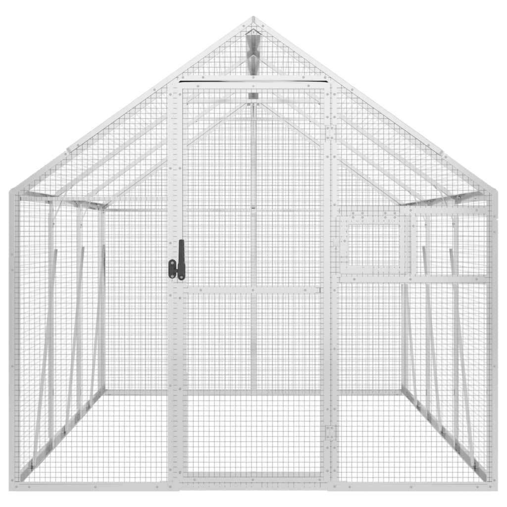Ezüstszínű alumínium madárház 1,79 x 3 x 1,85 m - Image 3