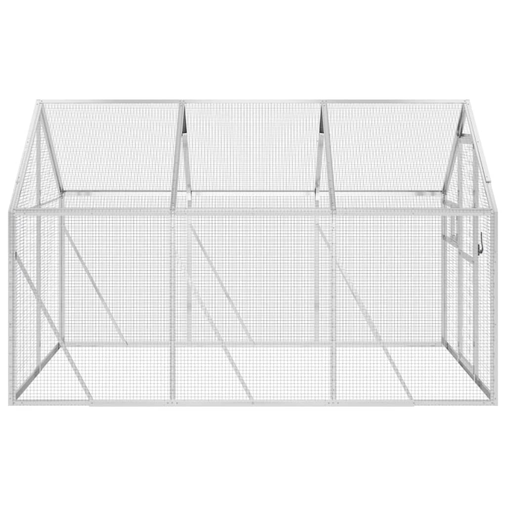 Ezüstszínű alumínium madárház 1,79 x 3 x 1,85 m - Image 5