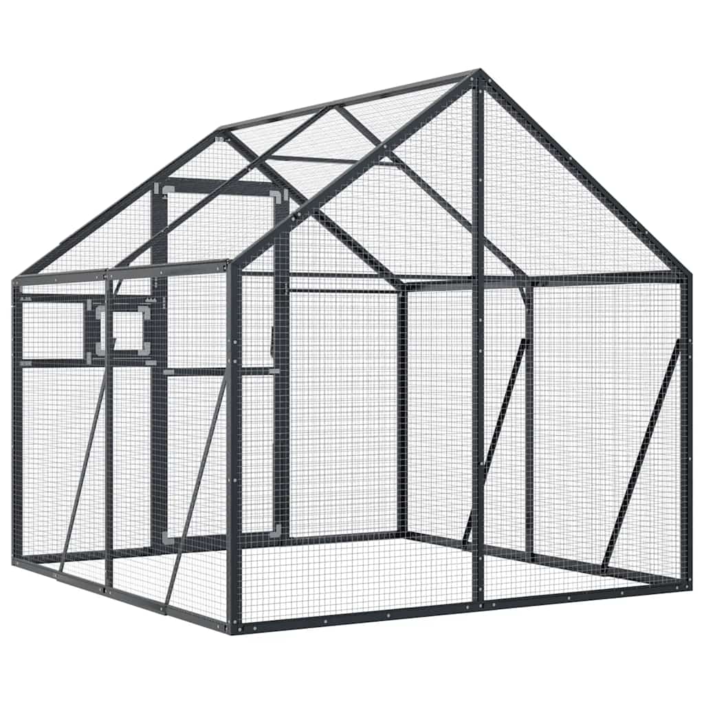 Antracit alumínium madárház 1,79 x 2 x 1,85 m - Image 4