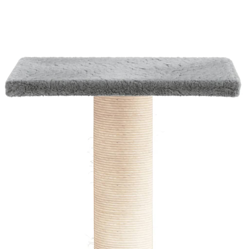 Világosszürke macskakaparófa emelvénnyel 38 cm - Image 4
