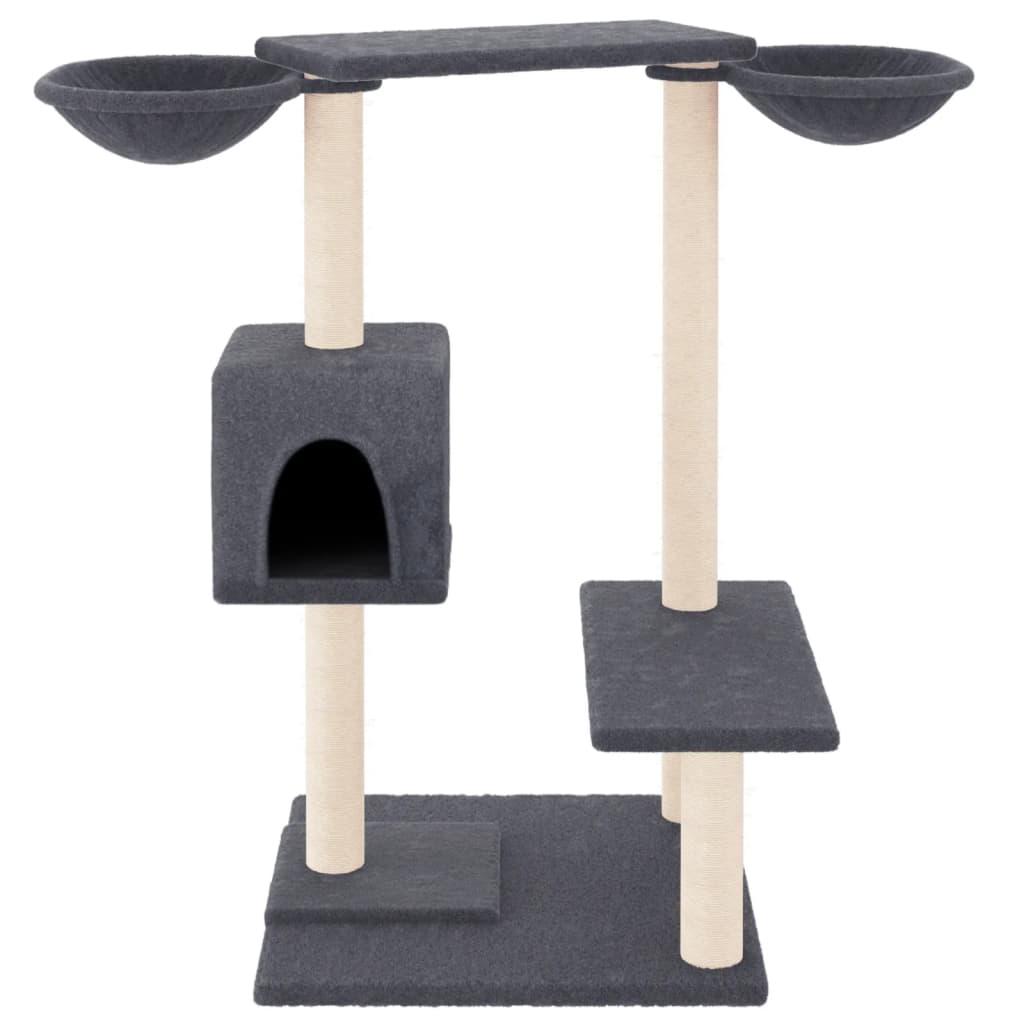Világosszürke macskabútor kaparófákkal 82 cm - Image 3