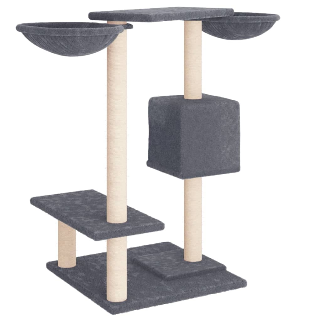 Világosszürke macskabútor kaparófákkal 82 cm - Image 4