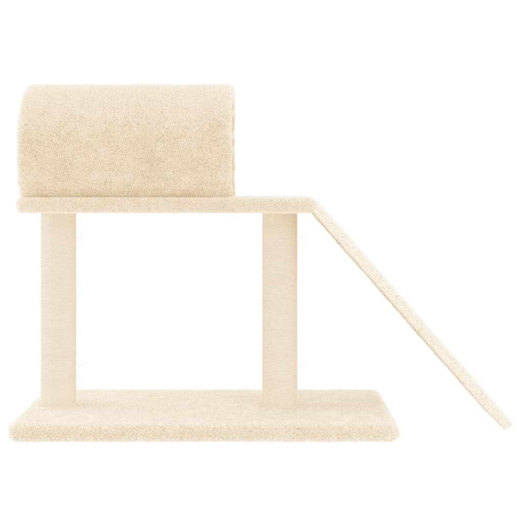 Krémszínű kaparófa alagúttal és létrával 55,5 cm - Image 3