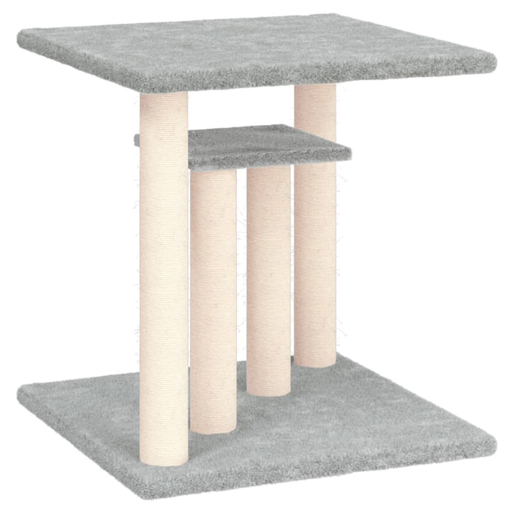Világosszürke macskakaparófa emelvényekkel 50 cm - Image 2