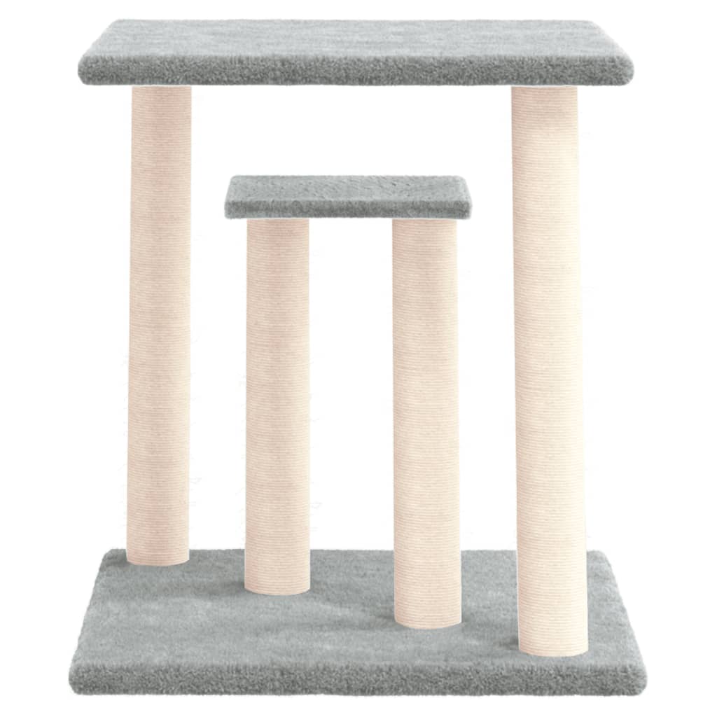 Világosszürke macskakaparófa emelvényekkel 50 cm - Image 3
