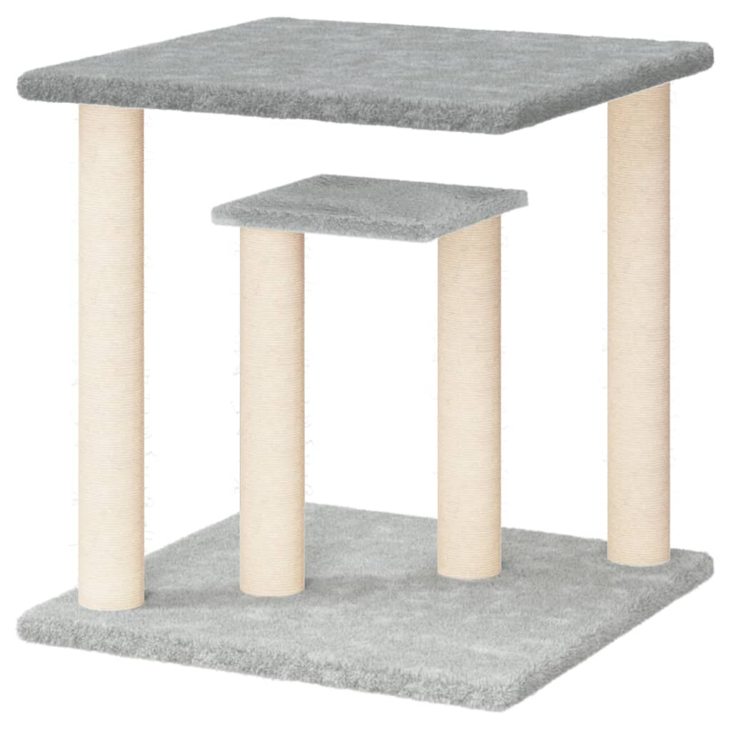 Világosszürke macskakaparófa emelvényekkel 50 cm - Image 4
