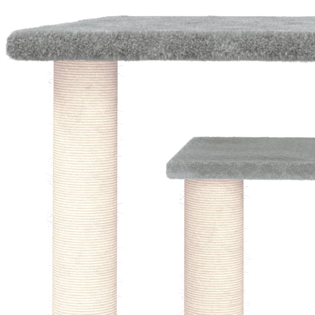 Világosszürke macskakaparófa emelvényekkel 50 cm - Image 5