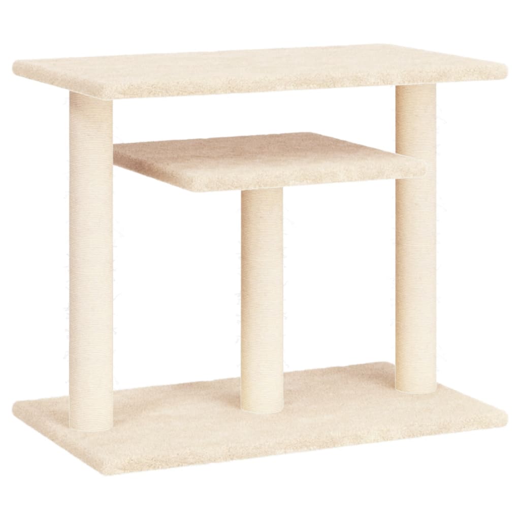 Krémszínű macskakaparófa emelvényekkel 62,5 cm - Image 2