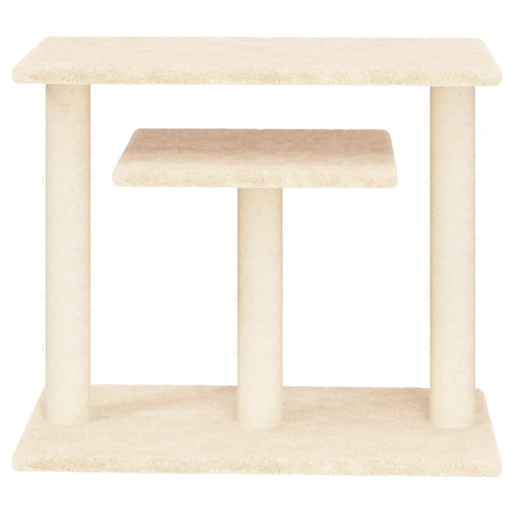 Krémszínű macskakaparófa emelvényekkel 62,5 cm - Image 3