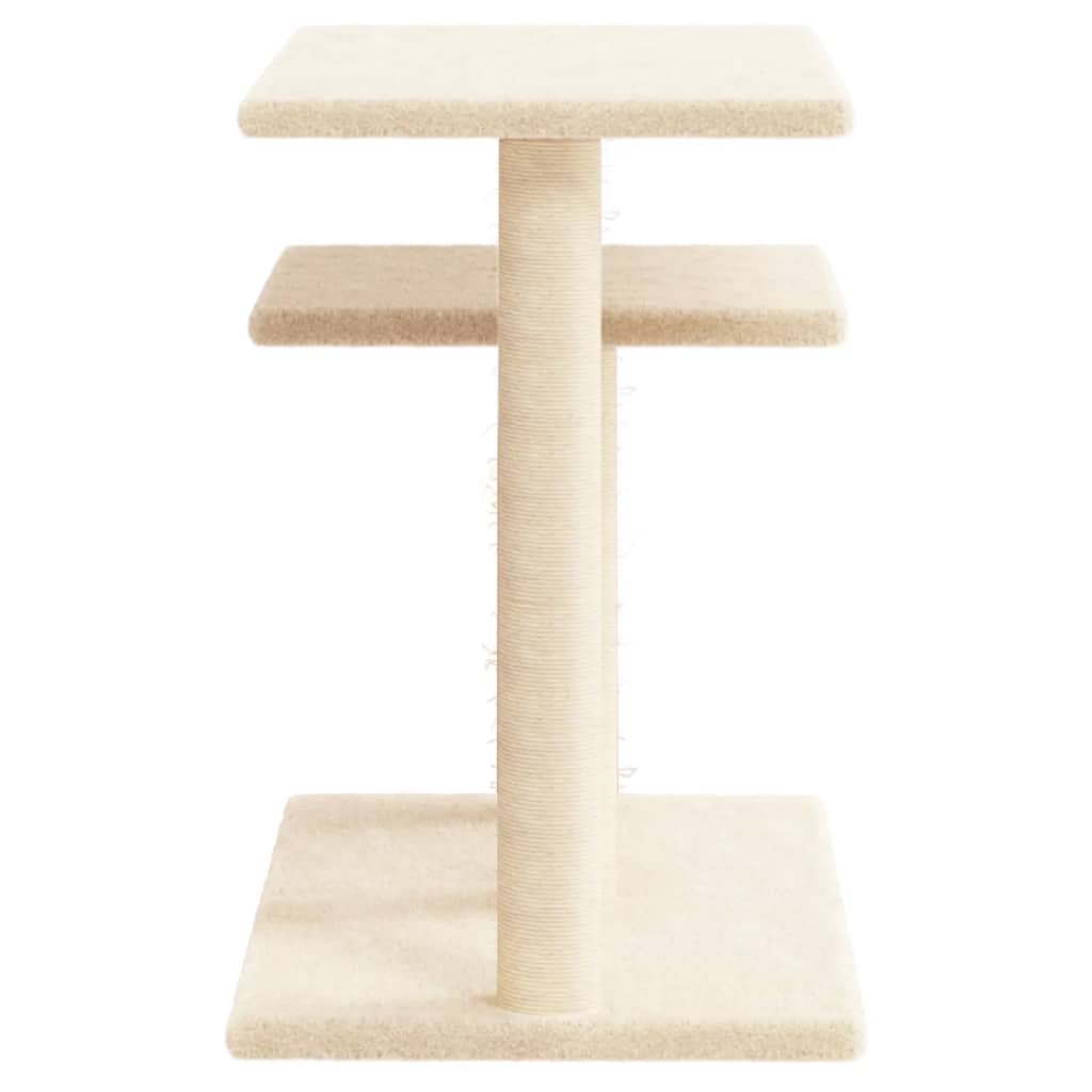 Krémszínű macskakaparófa emelvényekkel 62,5 cm - Image 4