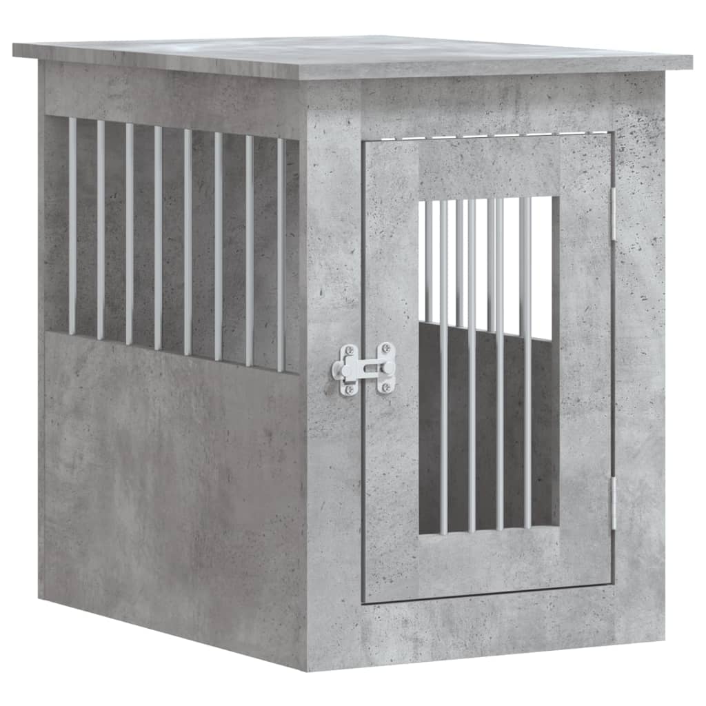 Betonszürke szerelt fa kutyaketrec 45 x 62 x 59 cm - Image 2