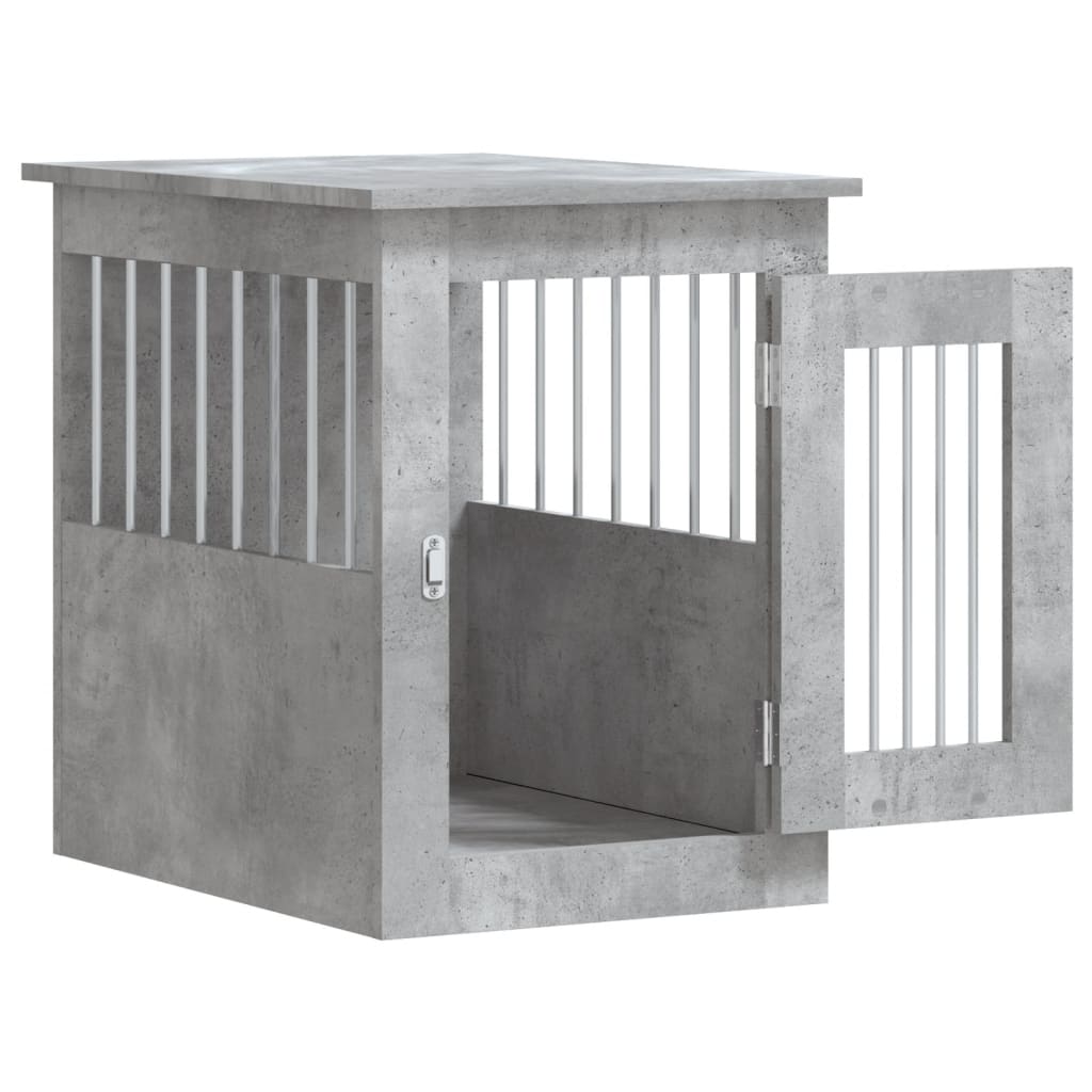 Betonszürke szerelt fa kutyaketrec 45 x 62 x 59 cm - Image 4