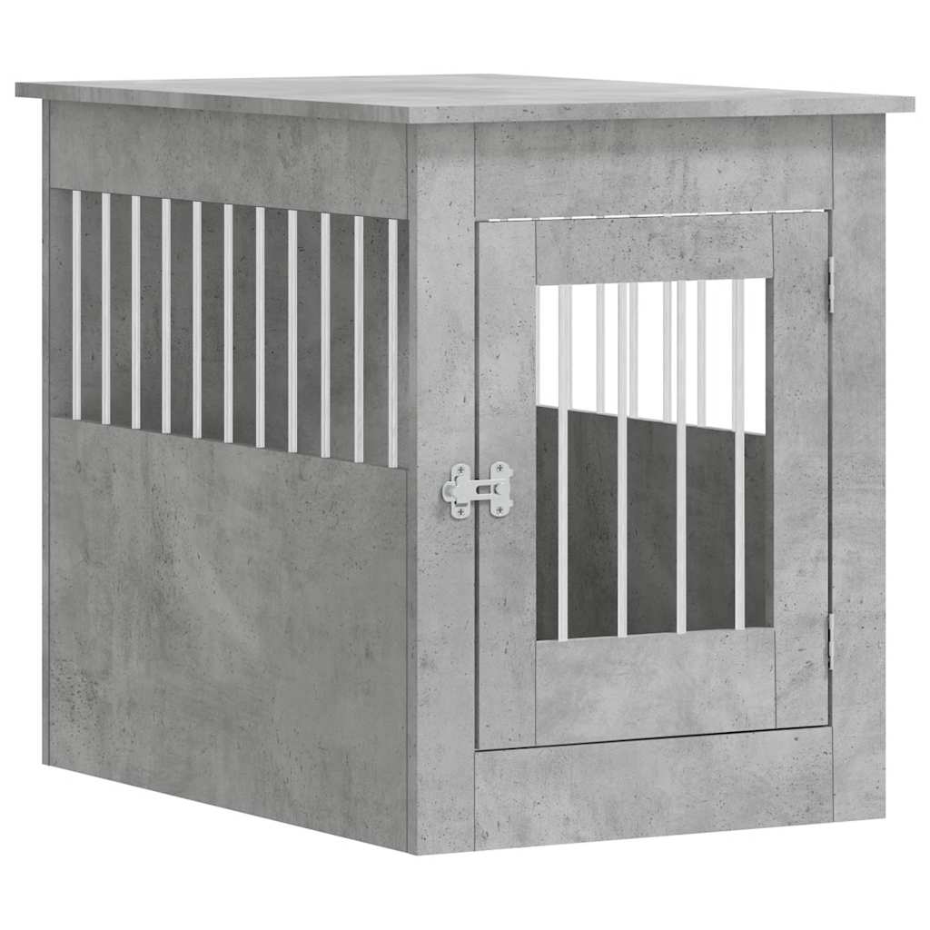 Betonszürke szerelt fa kutyaketrec 55 x 80 x 68 cm - Image 2