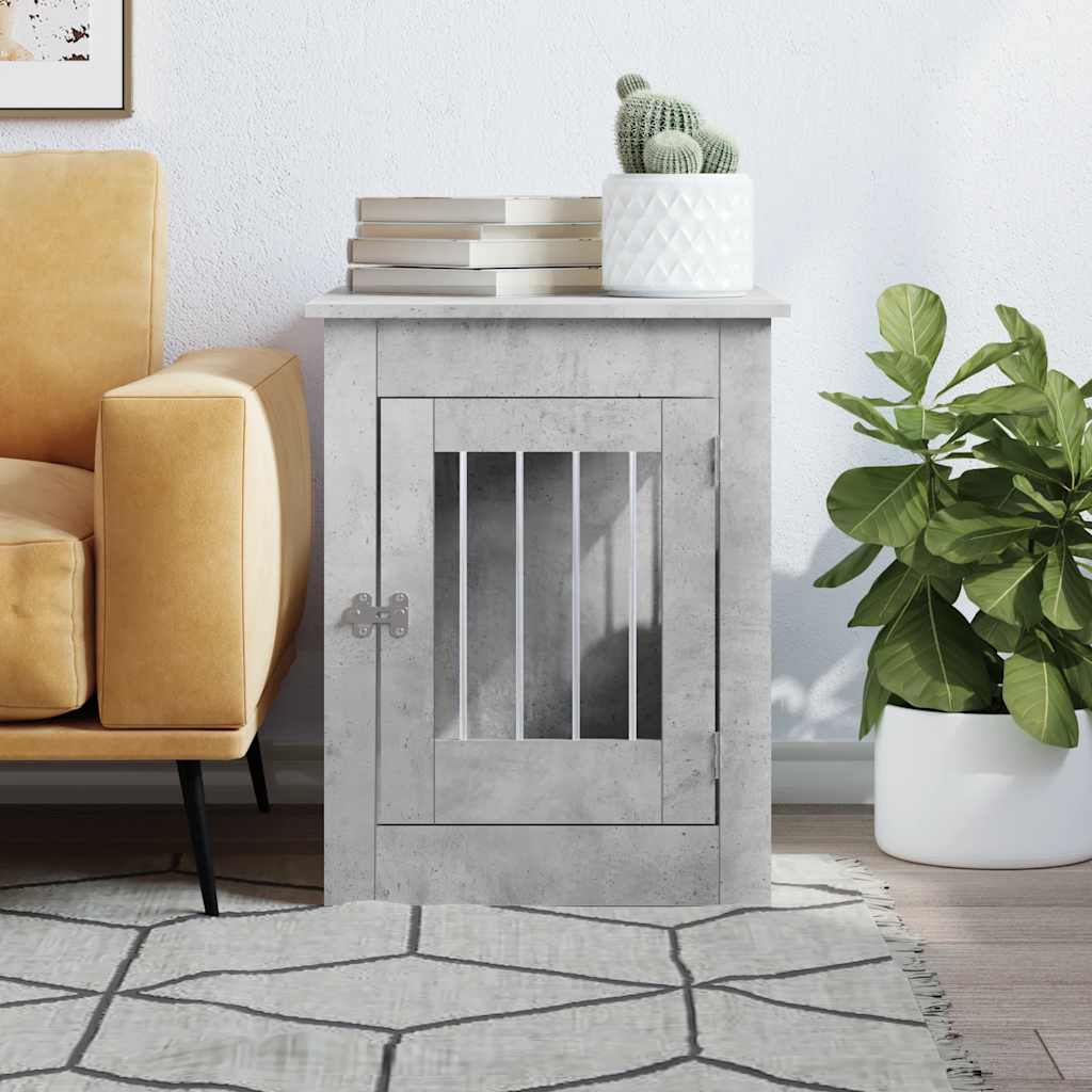 Betonszürke szerelt fa kutyaketrec 55 x 80 x 68 cm - Image 3