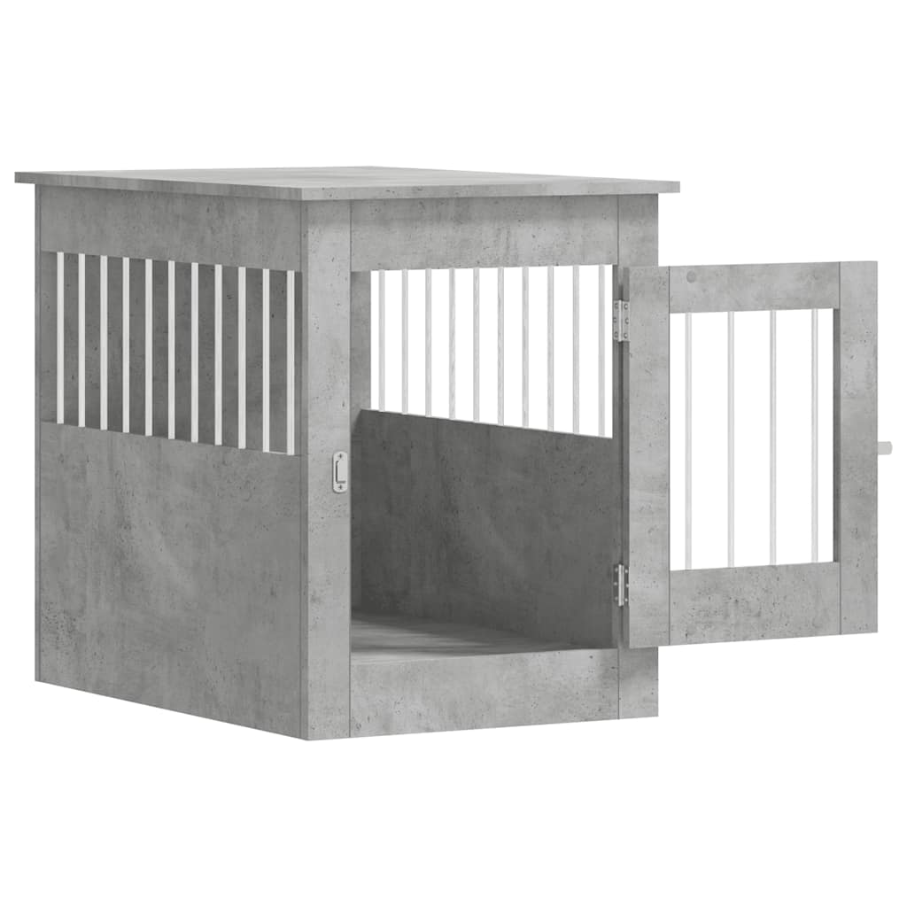 Betonszürke szerelt fa kutyaketrec 55 x 80 x 68 cm - Image 4