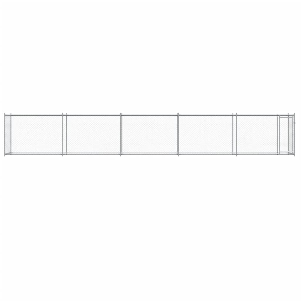 Szürke horganyzott acél kutyaketrec ajtóval 10 x 2 x 1,5 m - Image 4