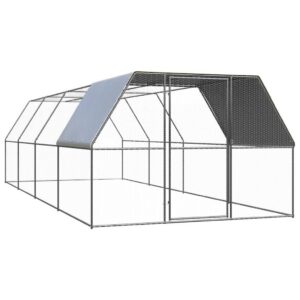 Horganyzott acél tyúkól 3x8x2 m