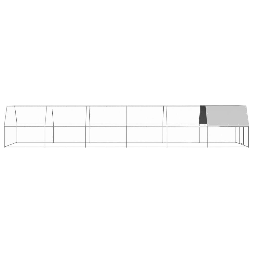 Kültéri horganyzott acél tyúkól 3 x 12 x 2 m - Image 3