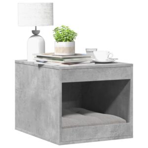 Betonszürke szerelt fa macskaalomdoboz 47 x 59 x 42 cm
