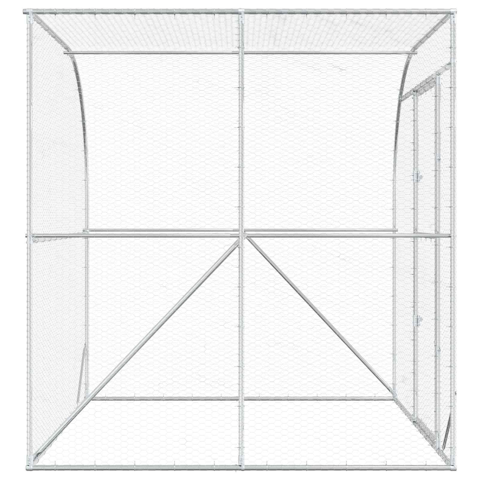 Tyúkház Ezüst 200 x 200 x 215 cm Horganyzott Acél - Image 5