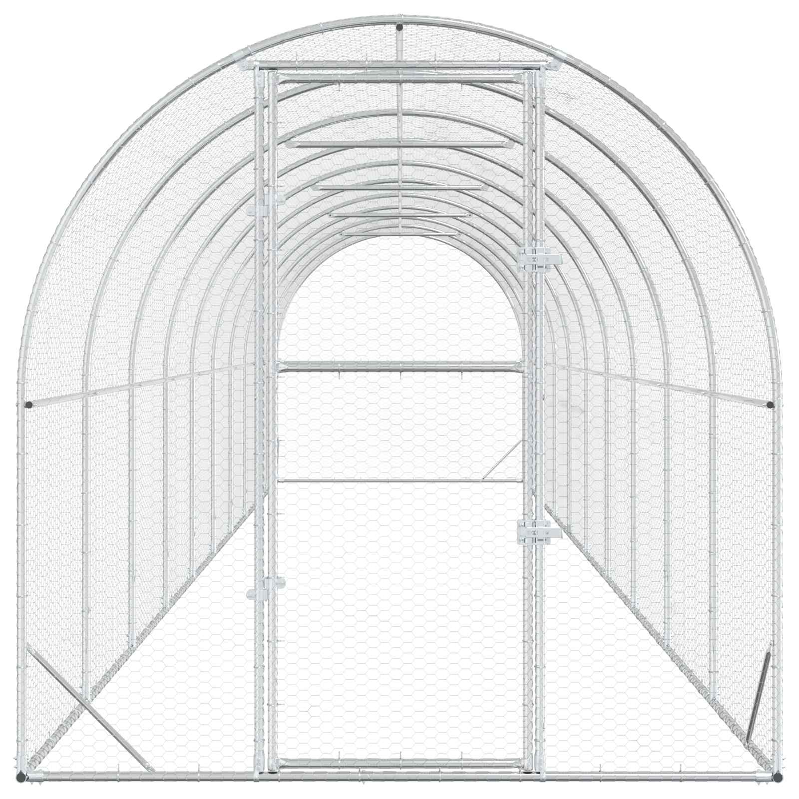 Tyúkház Ezüst 1000 x 200 x 200 cm Horganyzott Acél - Image 4