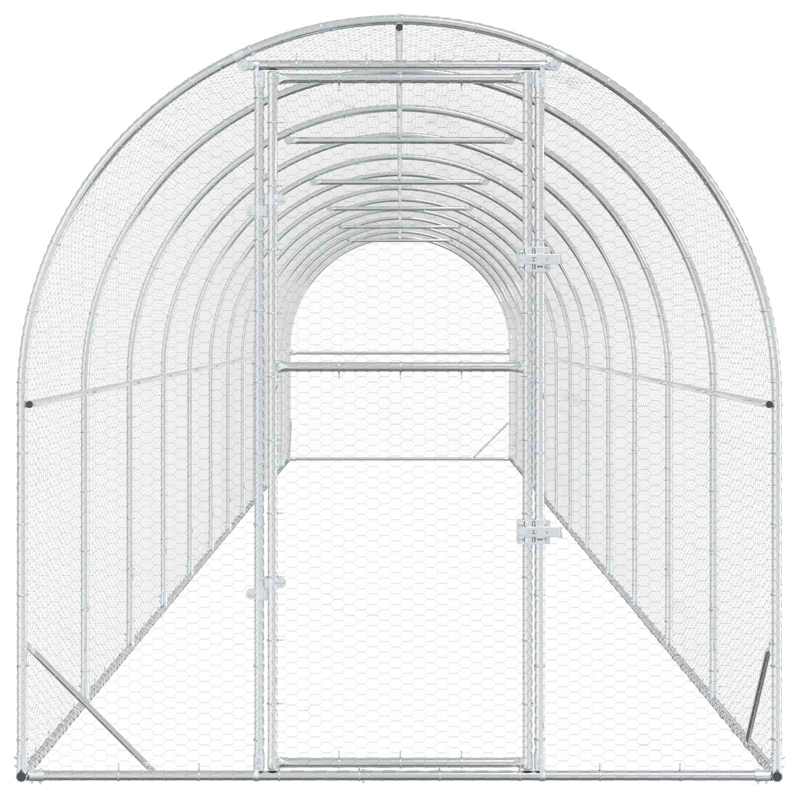 Tyúkház Ezüst 1200 x 200 x 200 cm Horganyzott Acél - Image 4
