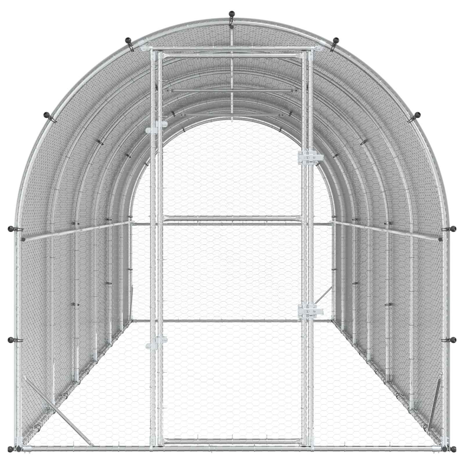 Tyúkház Ezüst 600 x 200 x 200 cm Horganyzott Acél - Image 4