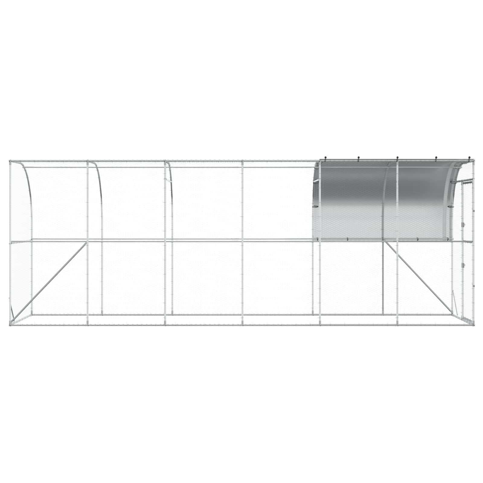 Falat támasztó tyúkól Ezüst 600 x 150 x 215 cm Horganyzott Acél - Image 5