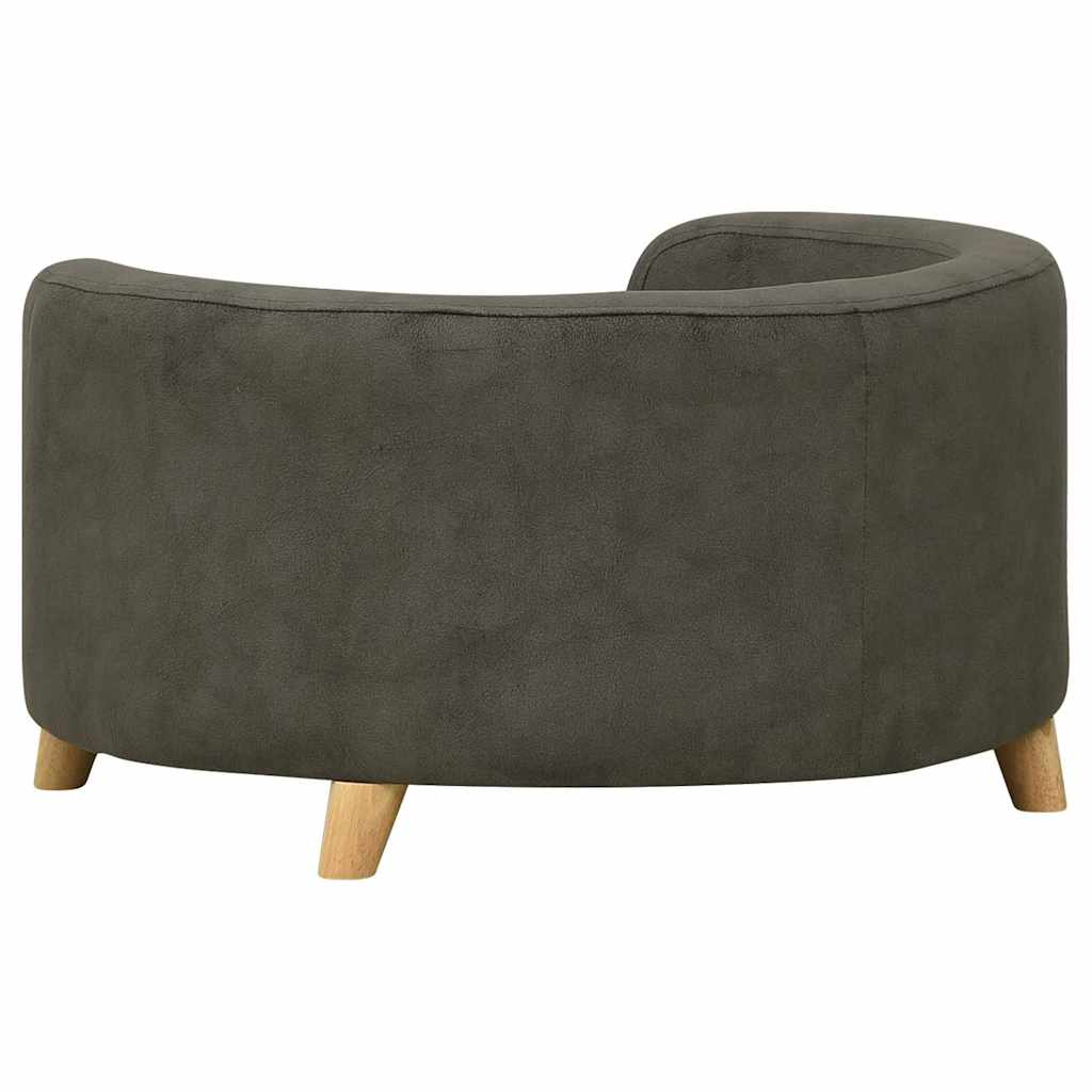 Sötétszürke plüss kutyakanapé 69 x 69 x 36 cm - Image 5