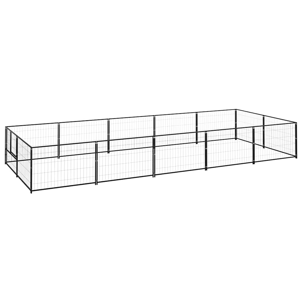 Fekete acél kutyakennel 10 m² - Image 2
