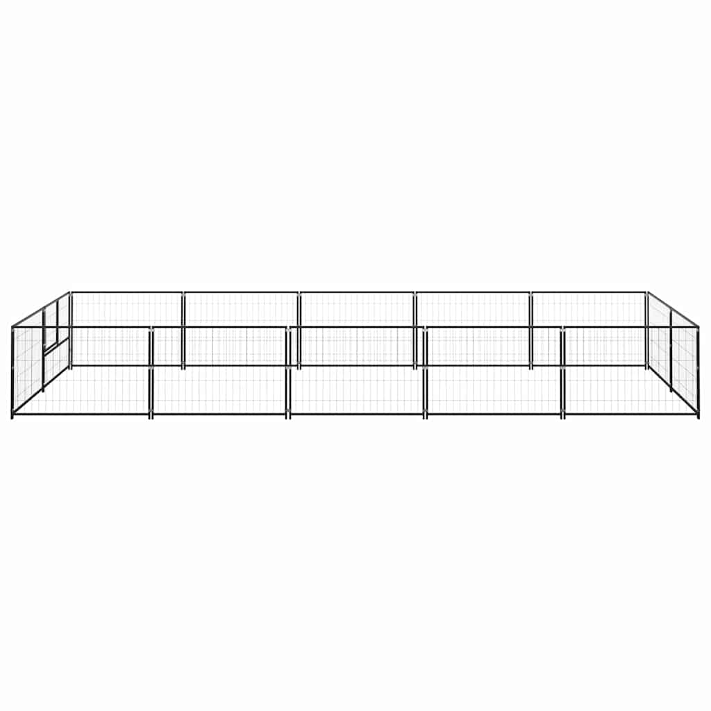 Fekete acél kutyakennel 10 m² - Image 4