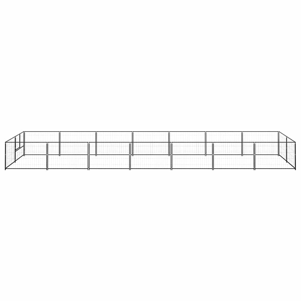 Fekete acél kutyakennel 14 m² - Image 4