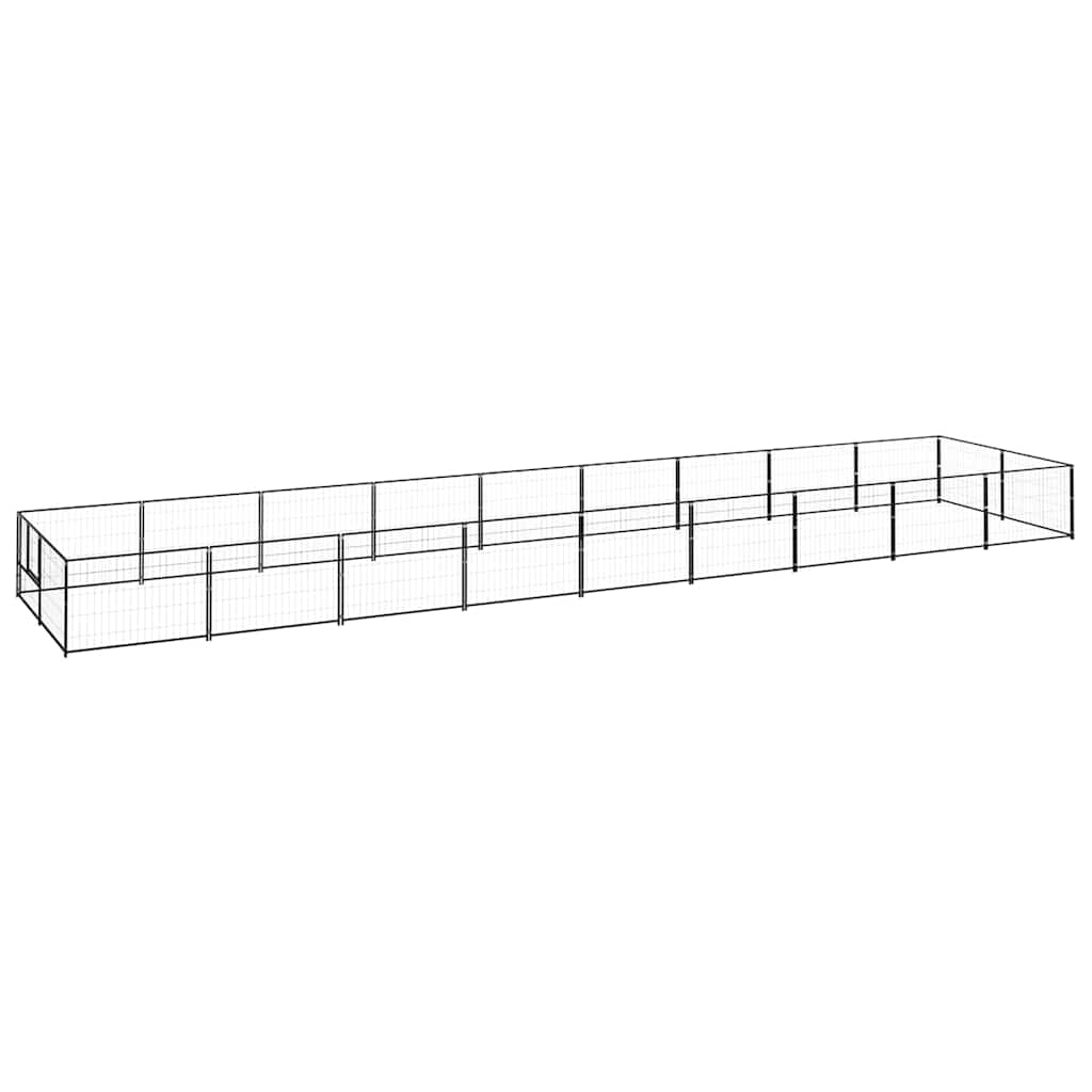 Fekete acél kutyakennel 18 m² - Image 2