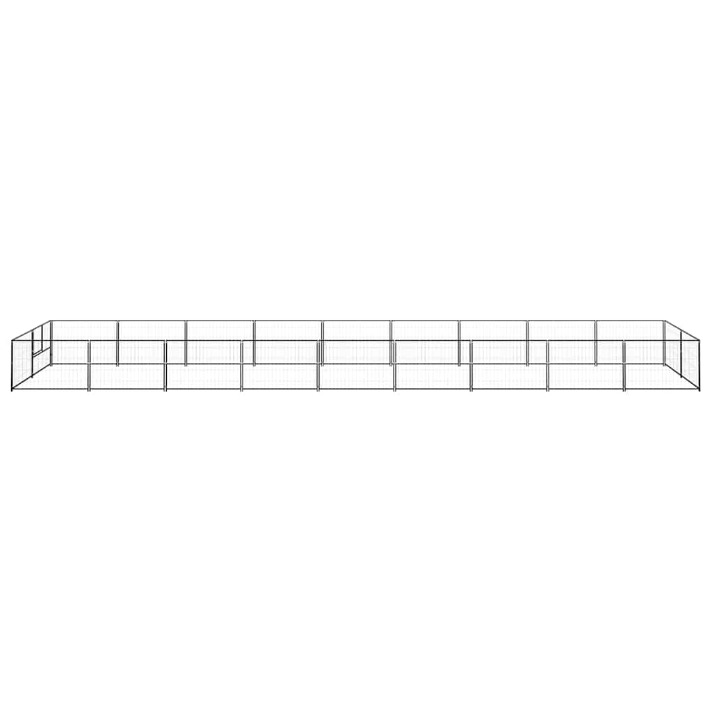 Fekete acél kutyakennel 18 m² - Image 4