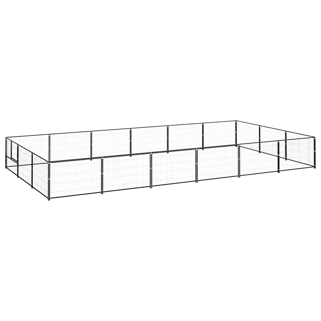 Fekete acél kutyakennel 18 m² - Image 2