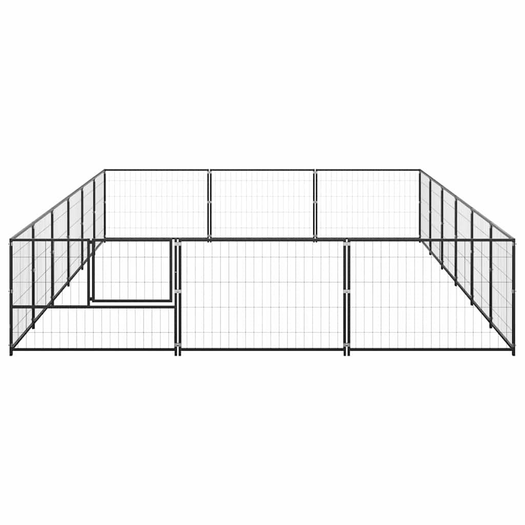 Fekete acél kutyakennel 18 m² - Image 5
