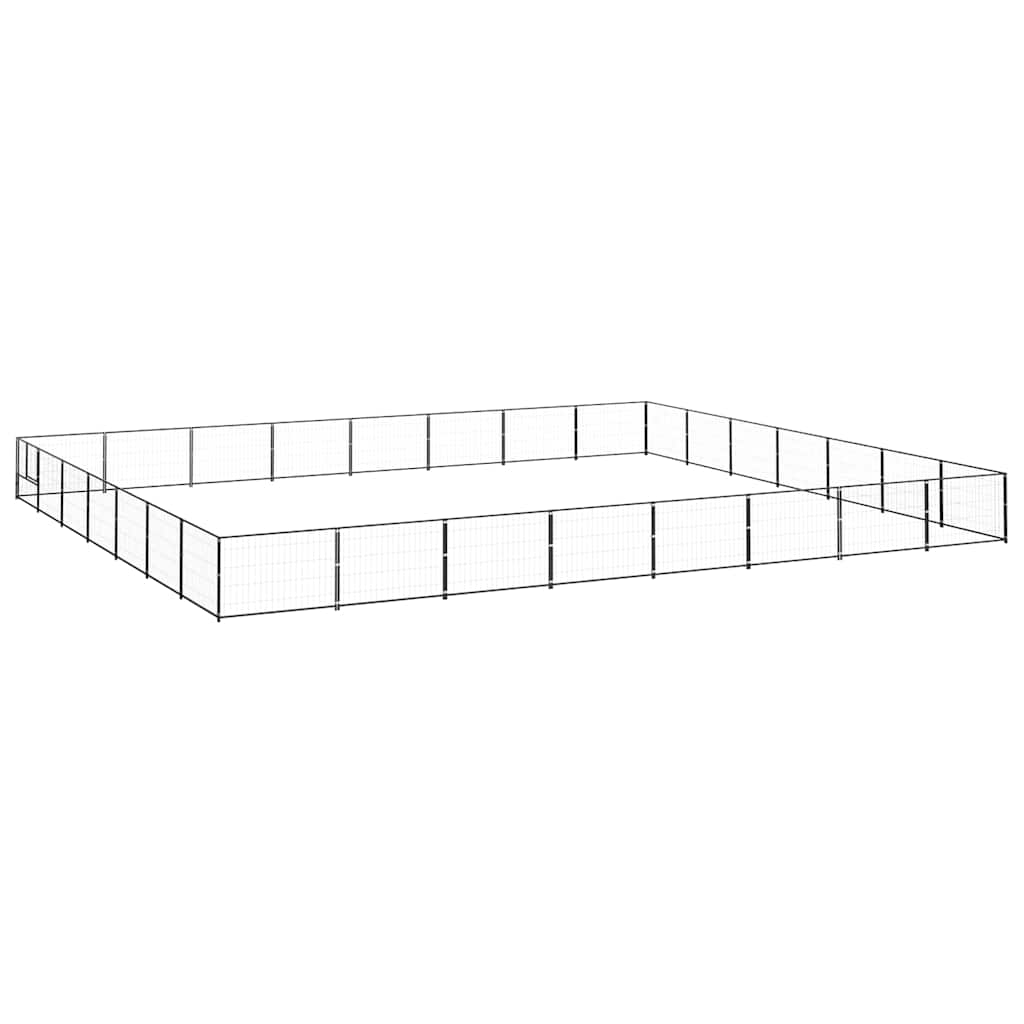 Fekete acél kutyakennel 56 m² - Image 2