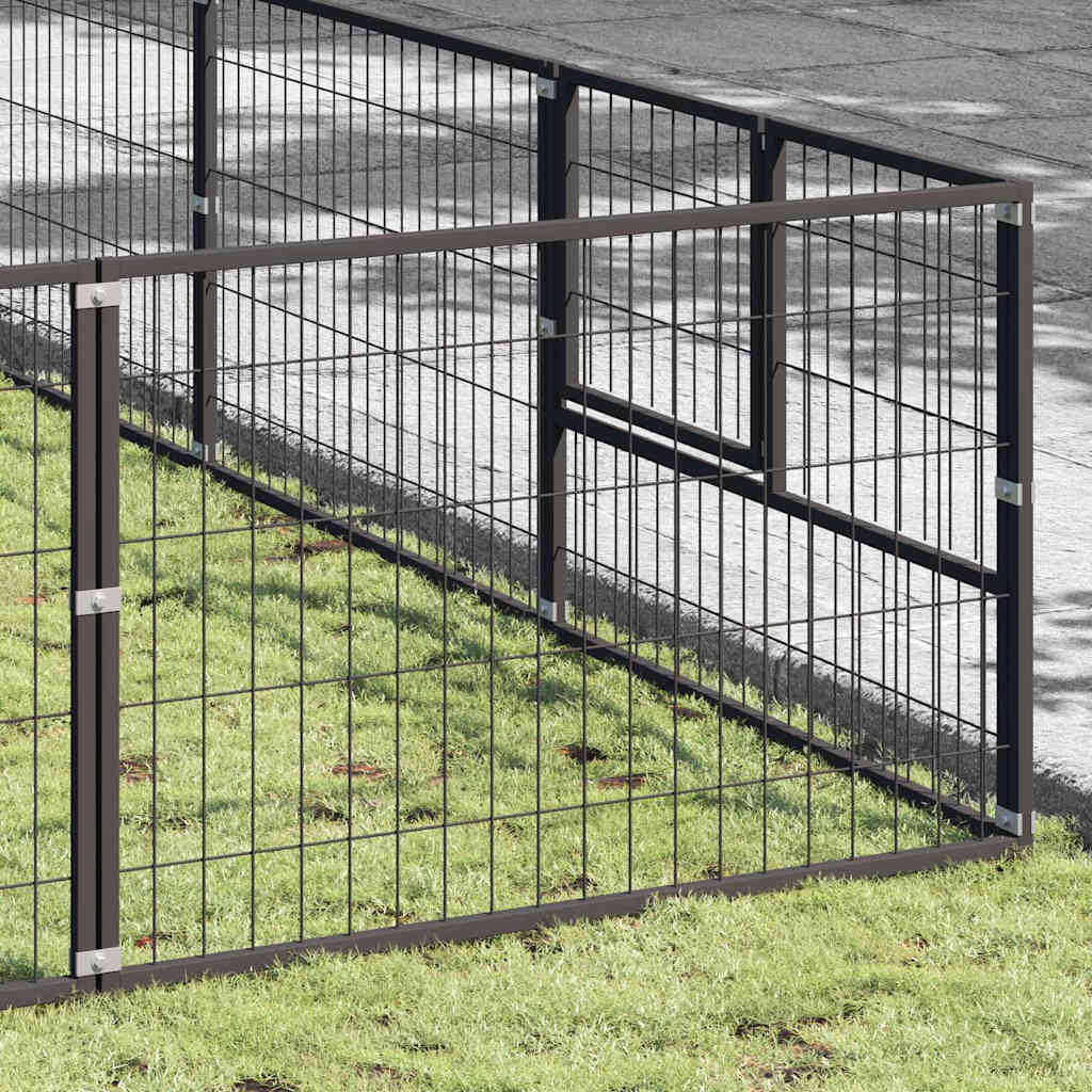 Fekete acél kutyakennel 56 m² - Image 3